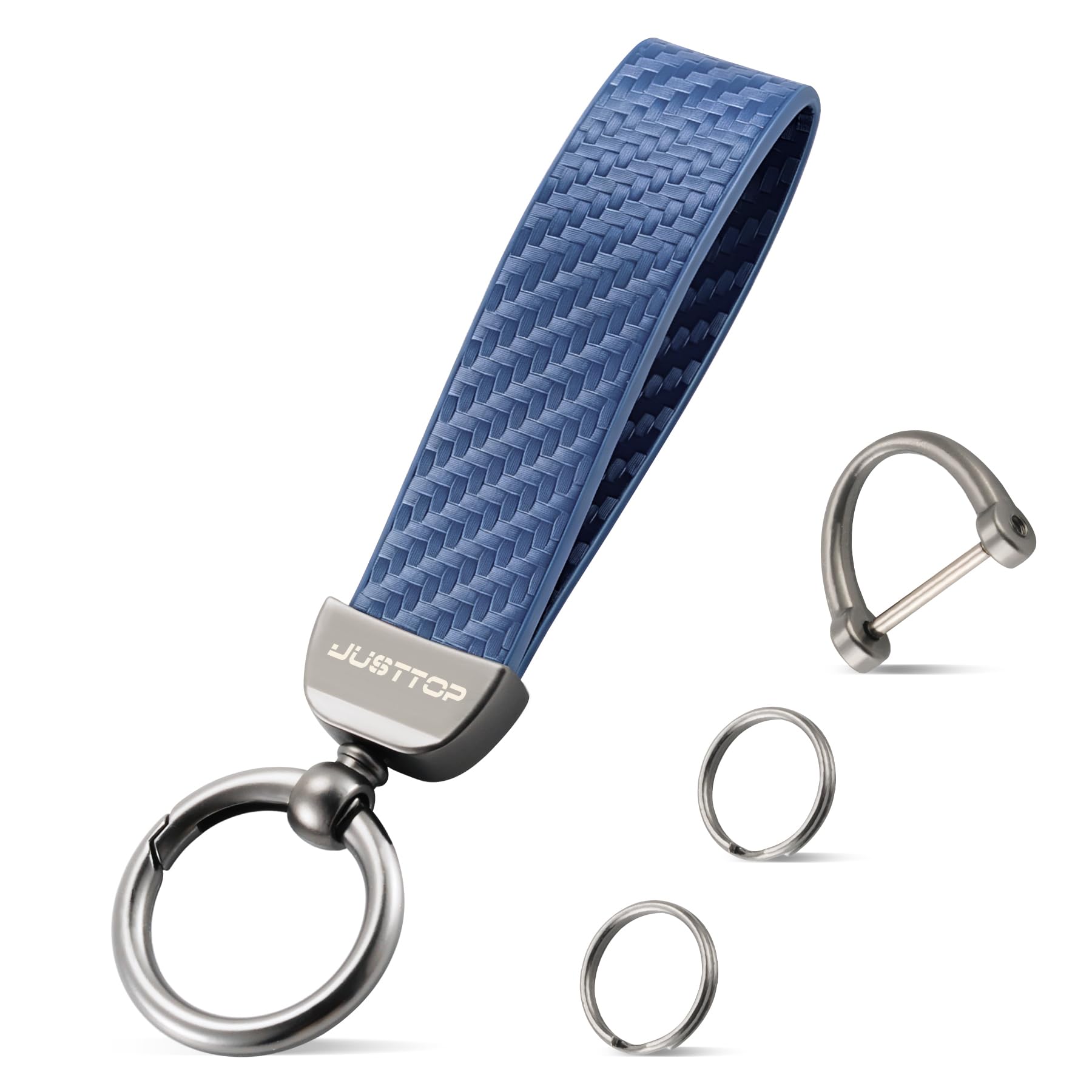 ★未使用未開封★Llife LEATHER KEY CHAIN Amazon.com: JUSTTOP Leather Keychain, Carbon Fiber Car Key Chain